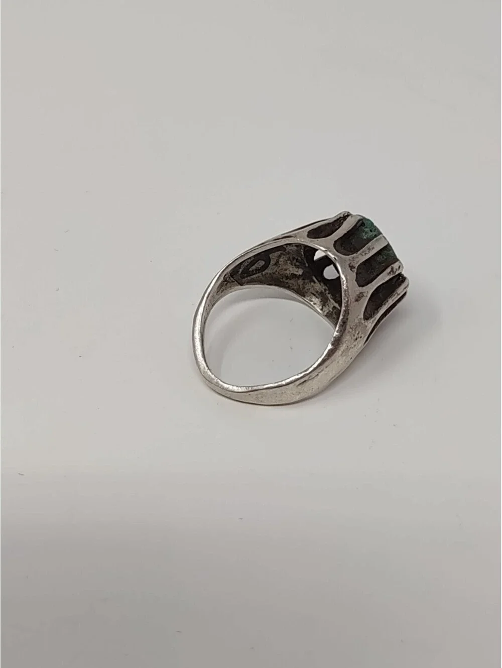 Vintage Sterling Silver 925 Turquoise Statement Ring 5.5